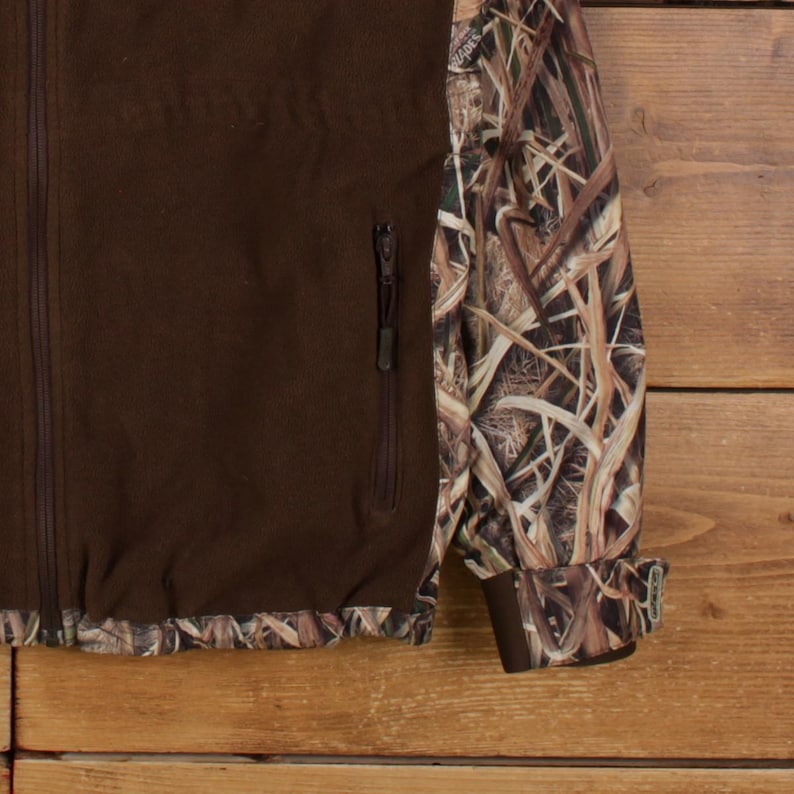 Lady Drake Waterfowl Systems Fleece Jacket L Womens Brown Polyester Lined image 8