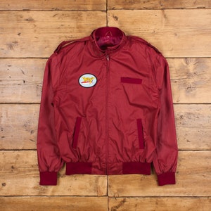 Vintage Windbreaker Jacket M 90s Red Zip