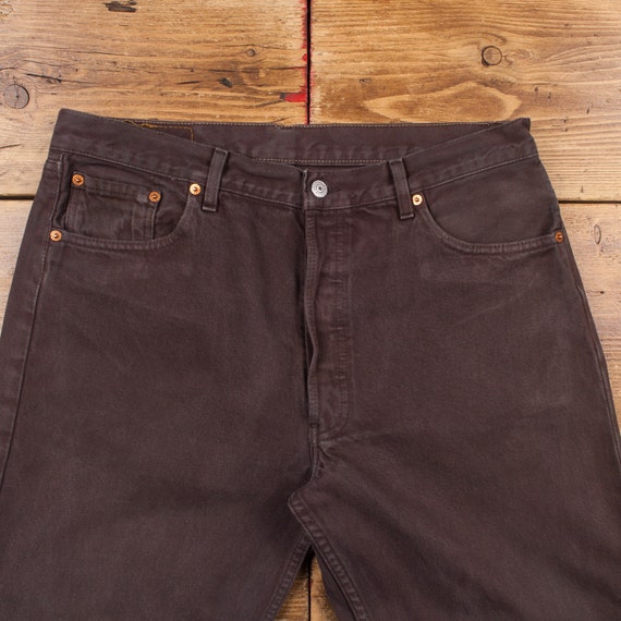 Vintage Levis 501 Jeans 35 x 36 Dark Wash Straigh… - image 3