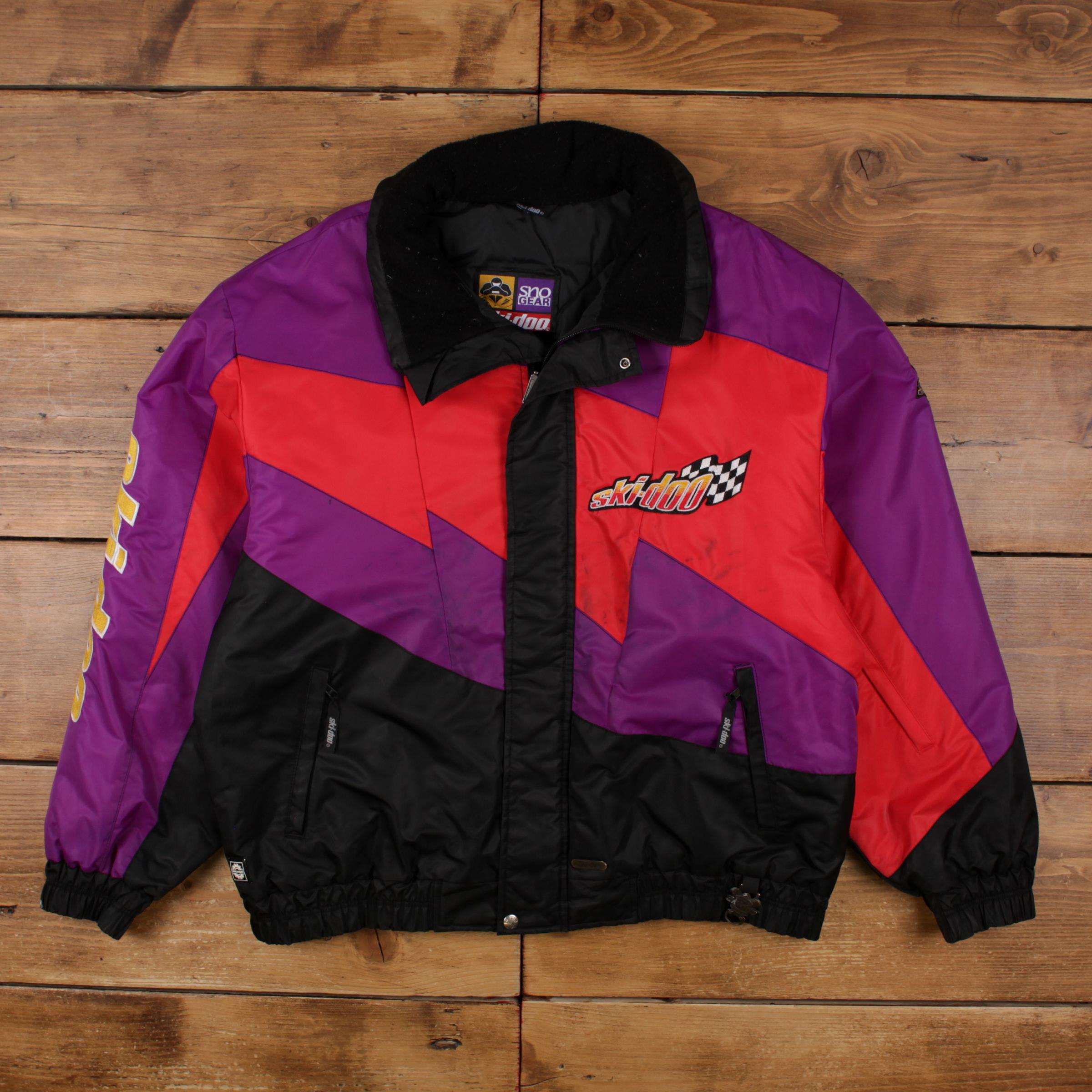 Vintage Ski-doo Jacket XL Mens 90s Purple Sno Gear Insulated