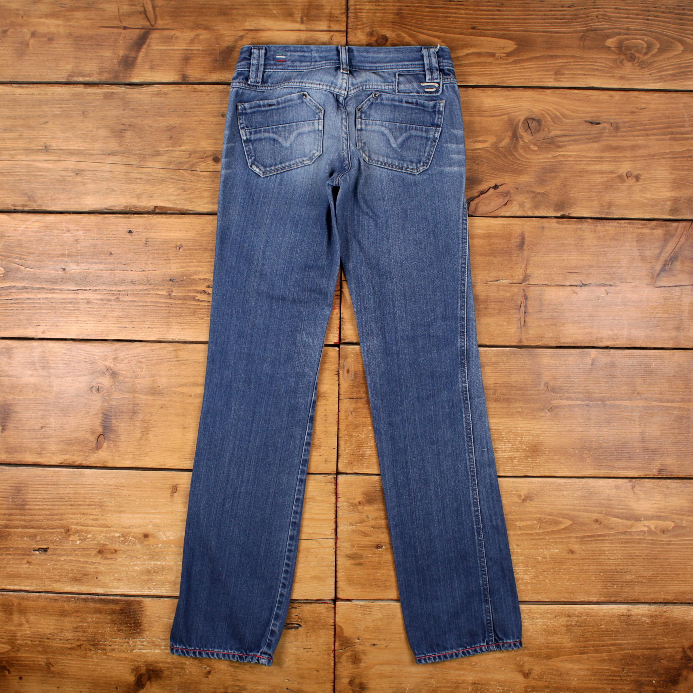 Diesel Junnie Y2k Jeans 26x34 Womens Blue Medium Stonewash 00s