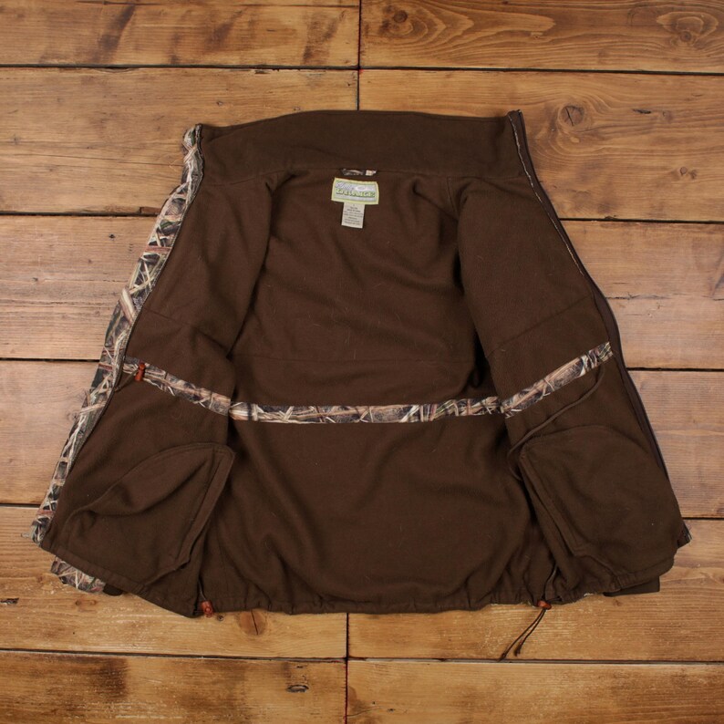 Lady Drake Waterfowl Systems Fleece Jacket L Womens Brown Polyester Lined image 4