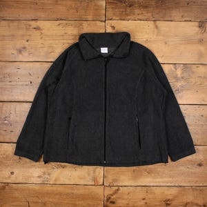 Vintage Columbia Outdoor Jacket 2XL Fleece Fleece Grey Womens
