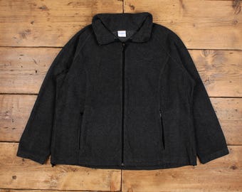 Vintage Columbia Outdoor Jacke 2XL Fleece Fleece Grau Damen