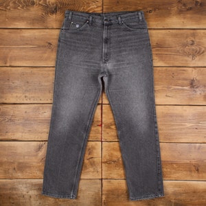 Vintage Levis Silver Medal Jeans 36 x 31 90s Dark Wash Straight Grey White Tab
