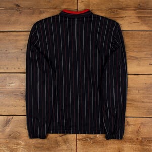 Chaqueta deportiva vintage Fila para mujer, años 90, azul, con raya diplomática y cremallera 1/4 imagen 2