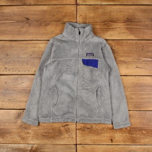 Vintage Patagonia Outdoor Jacket XS Snap T Fleece Grey Womens