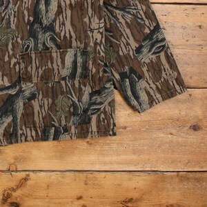 Vintage Mossy Oak Jacke L Herren 80er Jahre USA Camo 3 Pocket Jagd Overshirt Chore Bild 8