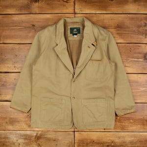 Vintage Orvis Workwear Jacke L Barn Chore Blazer Beige