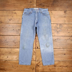 Vintage Levis 505 Jeans 34 x 29 Stonewash Straight Blue Red Tab Denim