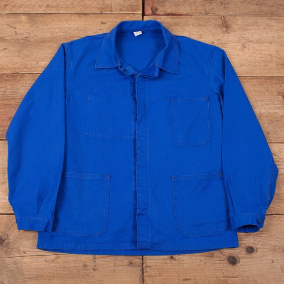 Mens Vintage Royal Blue French Utility Workwear Ch