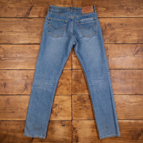 Faded Blue Monogram Patch Jeans - Ready to Wear