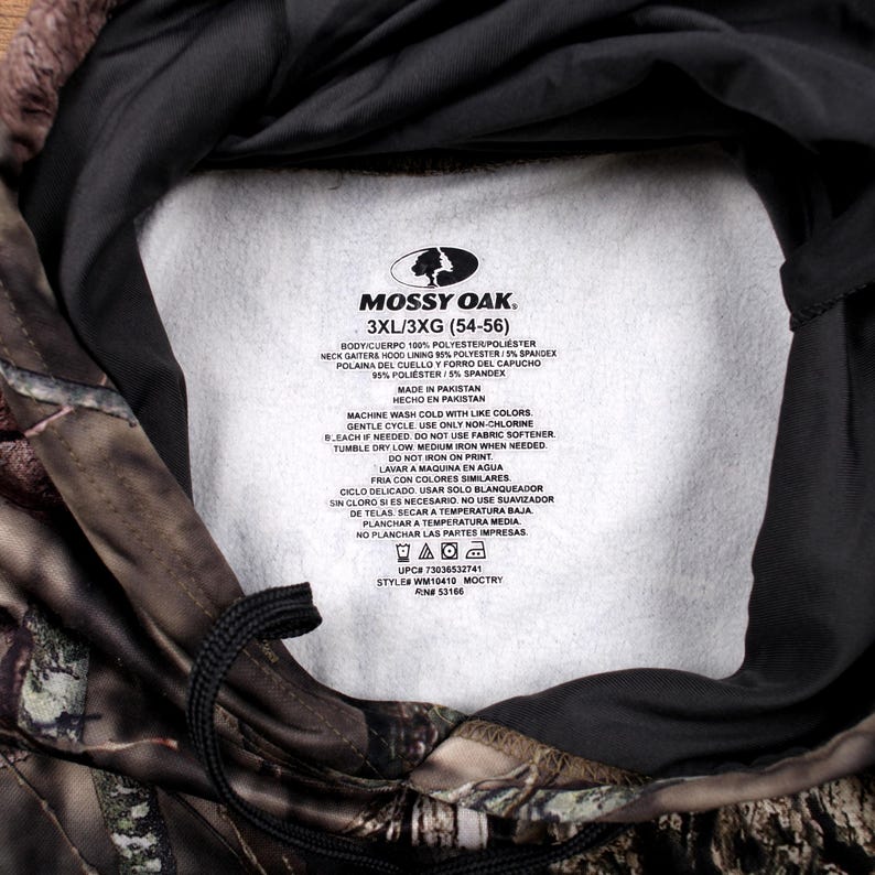 Mossy Oak Hoodie Sweatshirt 3XL Mens Camouflage Outdoor Hunting Brown image 3