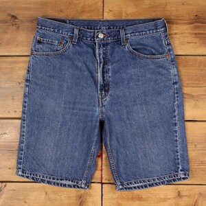 Levis 505 Denim Shorts Jorts 35 Mens Blue Regular Western Summer