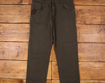 Vintage Wrangler Carpenter Pants Trousers 36x32 Unisex Straight Grey