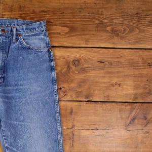 Vintage Wrangler Jeans Hose Hose 34x33 USA Made 90er Jahre Unisex Gerade Blau Bild 8