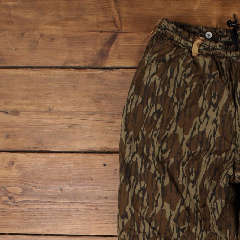 Gander Mountain Mossy Oak Camo Trousers M-XL Mens Rainwear USA Made Outdoor image 5