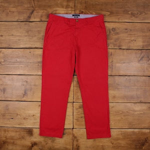 Vintage Tommy Hilfiger Chino Pants Trousers 34x30 Mens Tapered Red