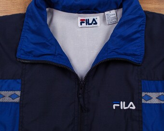 ヴィンテージ フィラ ウィンドブレーカー ジャケット S ブルー