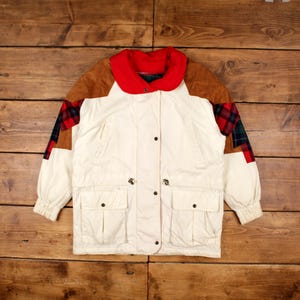 Vintage London Fog Outdoor Jacket L 80s Talon Zipper Cream Womens