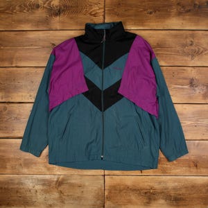 Vintage adidas Windbreaker Jacket XL 90s Green