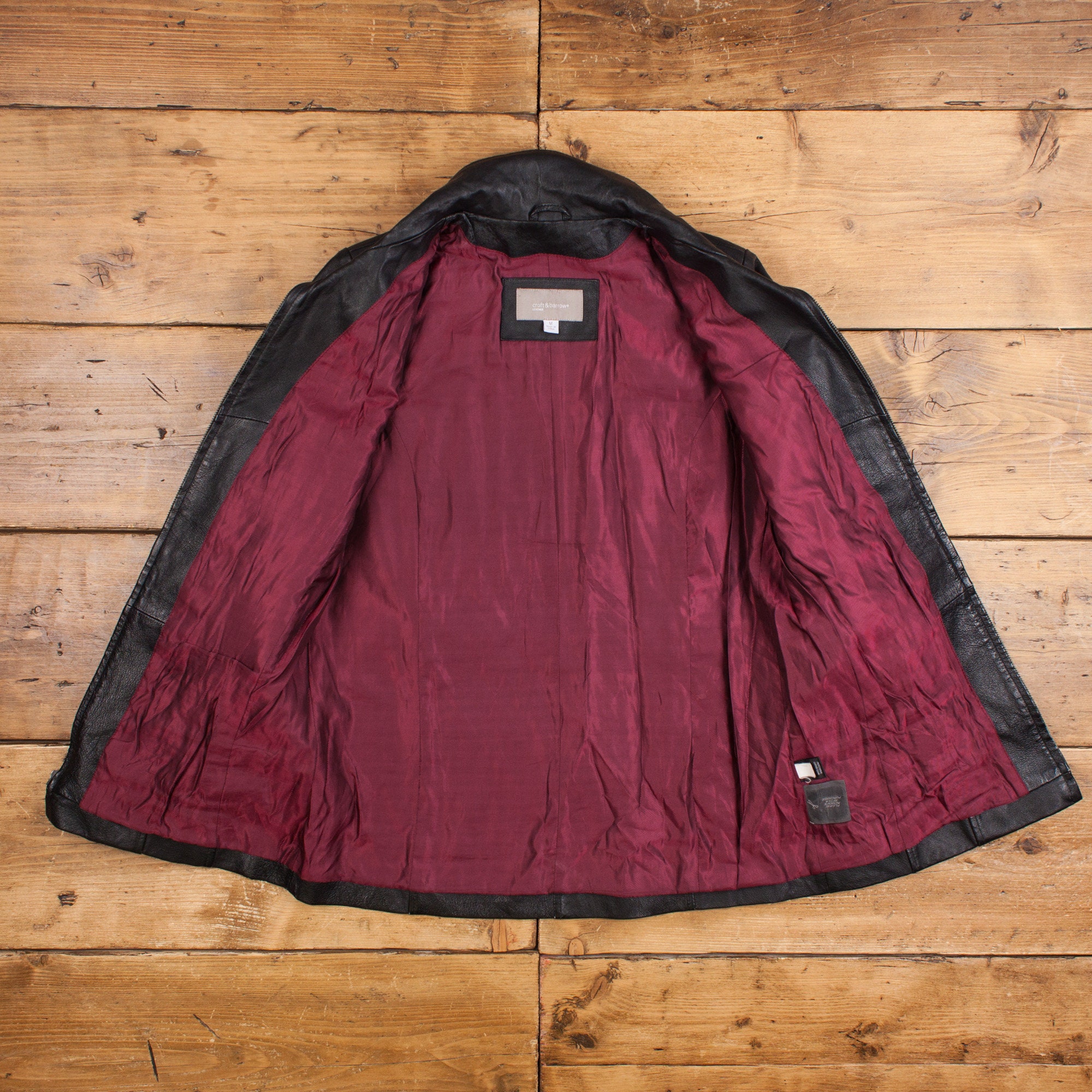 1990s vintage croft and barrow レザージャケット Vintage Croft and Barrow Leather Jacket M 90s Panelled