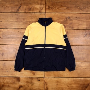 Vintage Classic Elements Windbreaker Jacket L 90s Colour Block Yellow