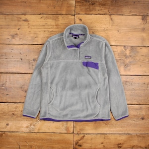 Vintage Patagonia Outdoor Jacket L Snap T Fleece Grey Womens