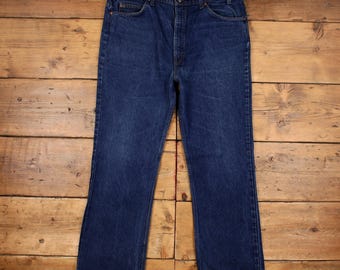 Levis Bootcut Jeans 38x31 Blau Reißverschluss Orange Tab Western Denim
