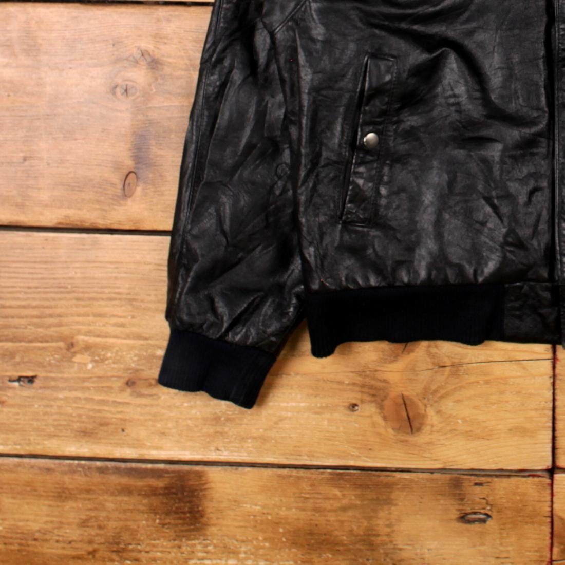 Vintage U2 Wear Me Out Leather Jacket L 90s Bomber Black - Etsy