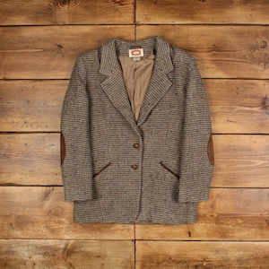 Vintage Banana Republic Wool Jacket M Blazer Tweed Grey Womens - Etsy
