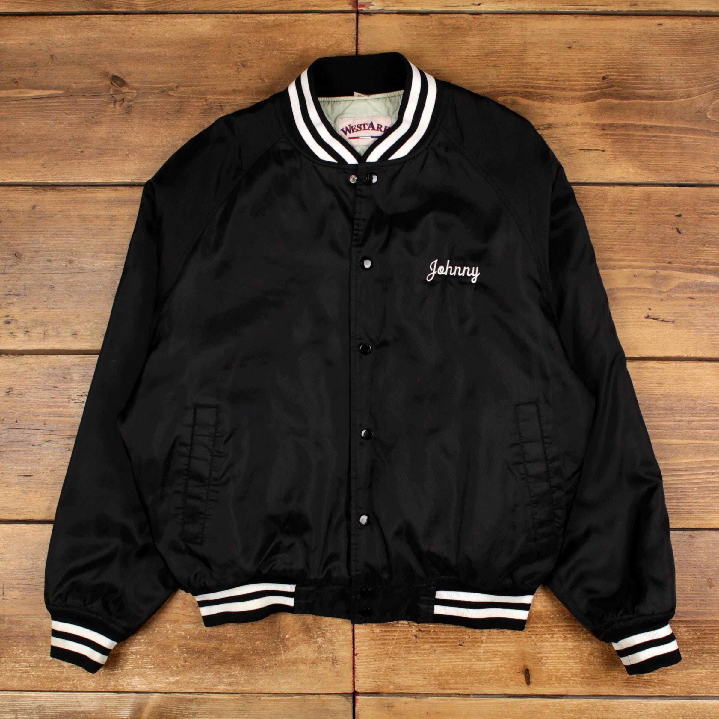 Vintage West Ark USA Varsity Jacket L Bomber Black - Etsy