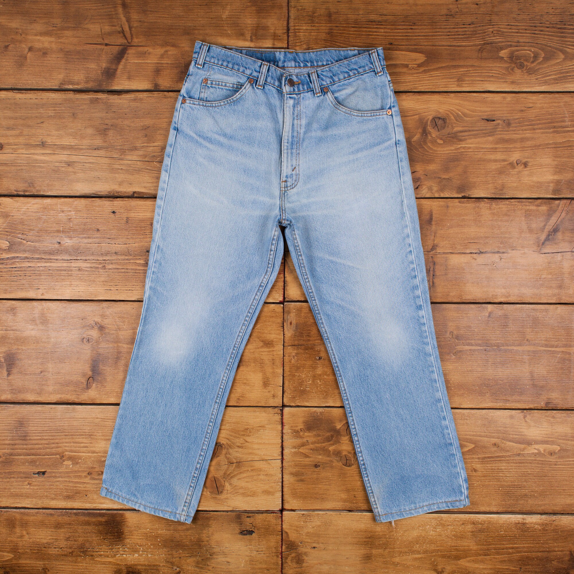 Vintage Levis 619 Jeans 32 X 27 Stonewash Straight Blue Womens