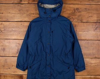 Vintage L.L.Bean Outdoor Jacket L 80s USA Made Blue Womens