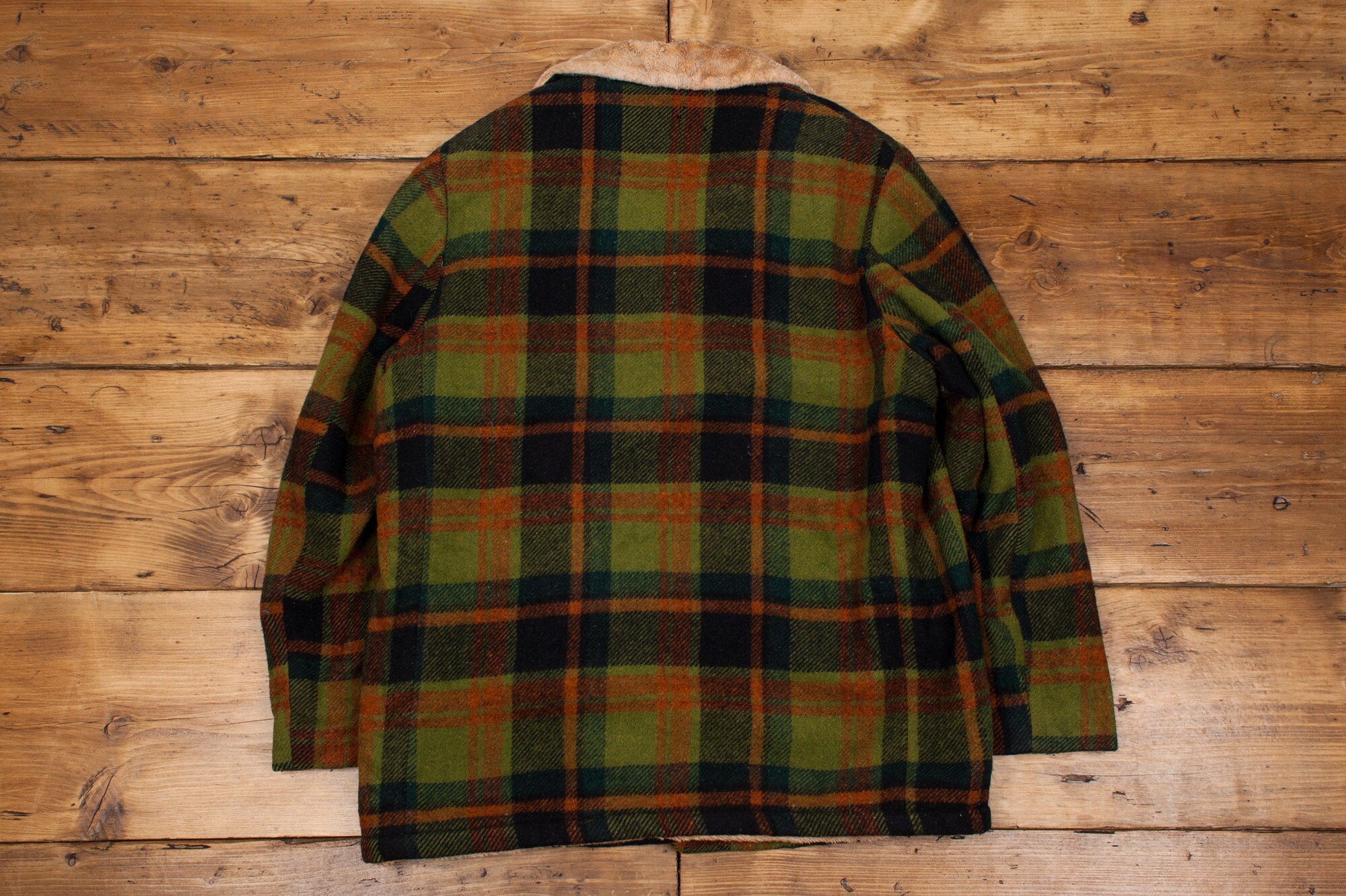 正規店仕入れの Sackville 70s Vintage Mens Windbreaker Plaid Lined Sherpa ジャケット・アウター