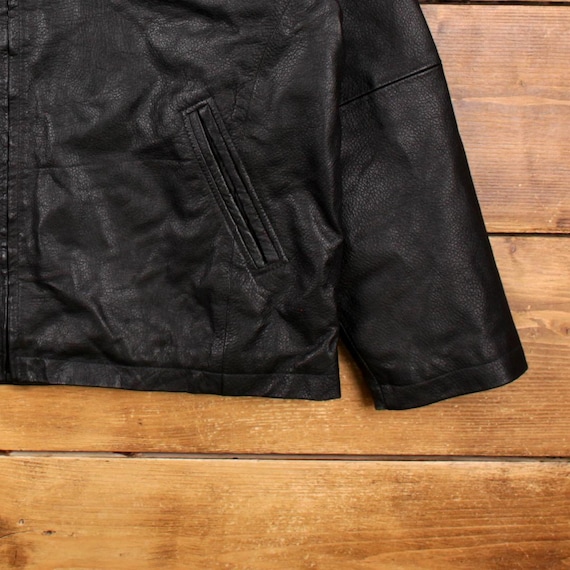 Vintage Outbrook Leather Jacket XL Black - Etsy