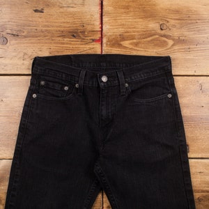 vintage Levis 514 Jeans 29 x 28 Dark Wash Straight Black Red Tab Denim image 3