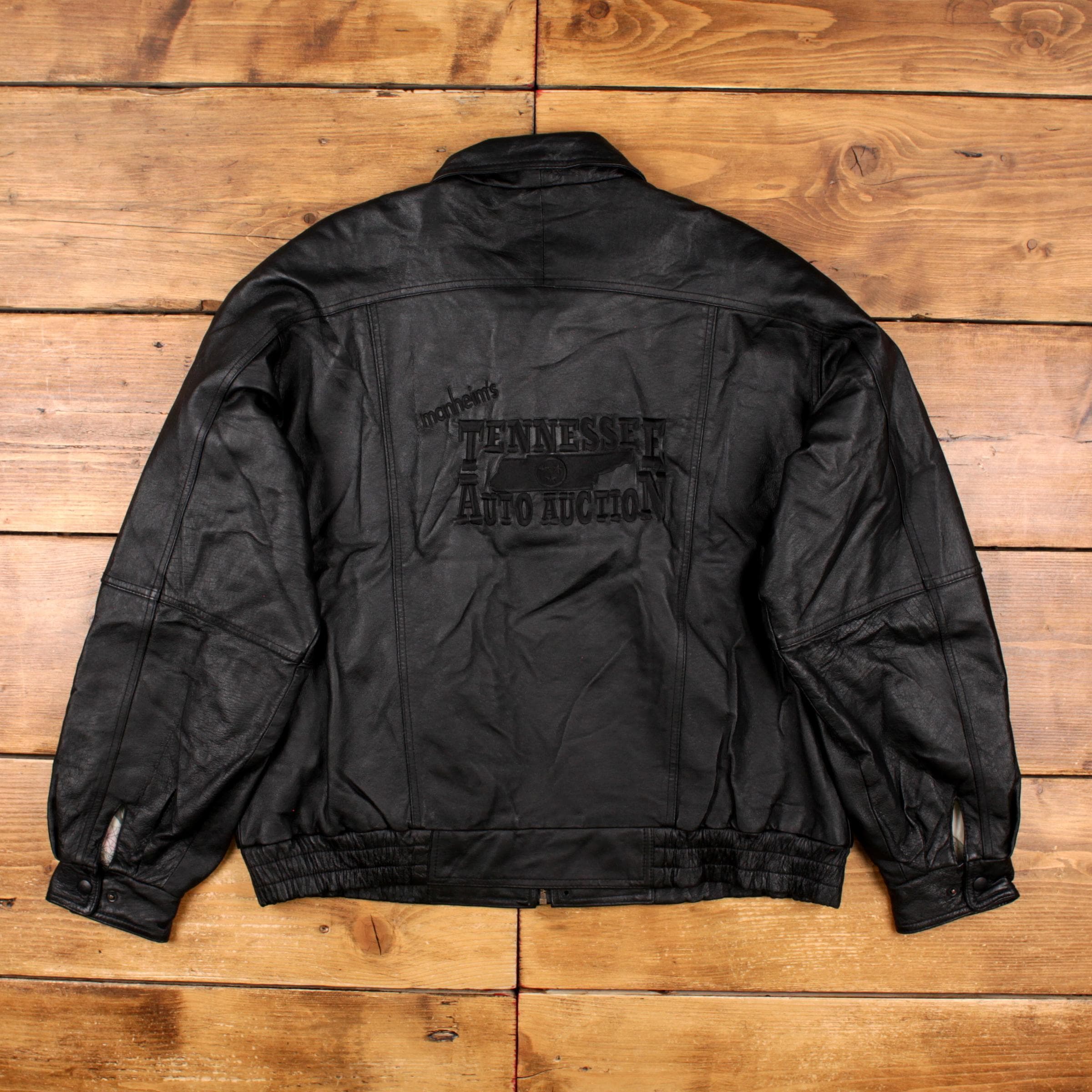 Vintage Burk's Bay Leather Jacket XL Bomber Black - Etsy Israel