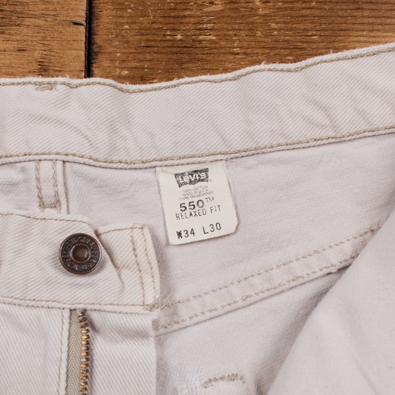 Vintage Levis 550 Jeans 33 X 30 USA Made 90s Light Wash Tapered