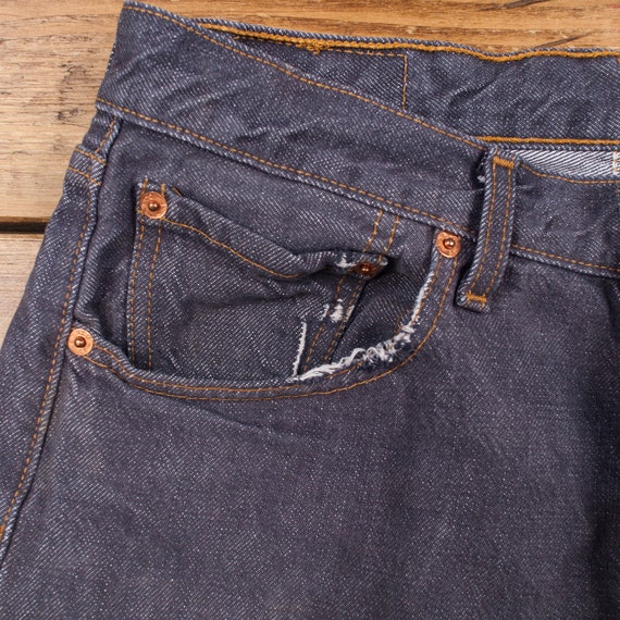 Vintage Levis 501 Jeans 30 x 34 Dark Wash Straigh… - image 6