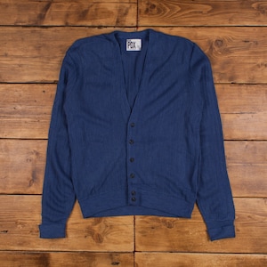 Vintage PDX Sportswear Pullover Pullover M 80er Jahre Knopf V-Neck Blau