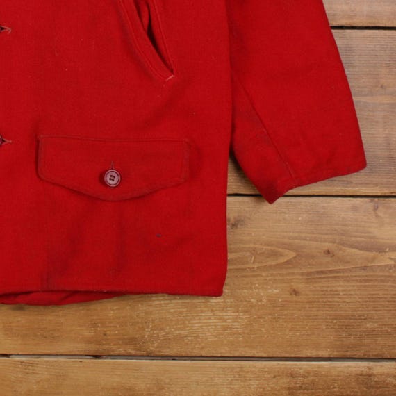 Vintage American Field Jacket M Mens 50s Hettrick MFG Co Red Wool
