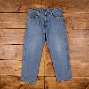 Vintage Levis 550 Jeans 36 x 29 Light Wash Straight Blue Red Tab Denim