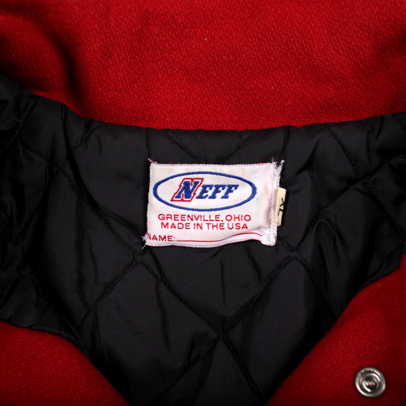 Vintage Neff Varsity Jacket XL 90s Leather Letterman USA Made Red - Etsy