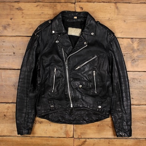 Vintage Pro Sports Leather Leather Jacket XL 80s Biker Motorcycle Black