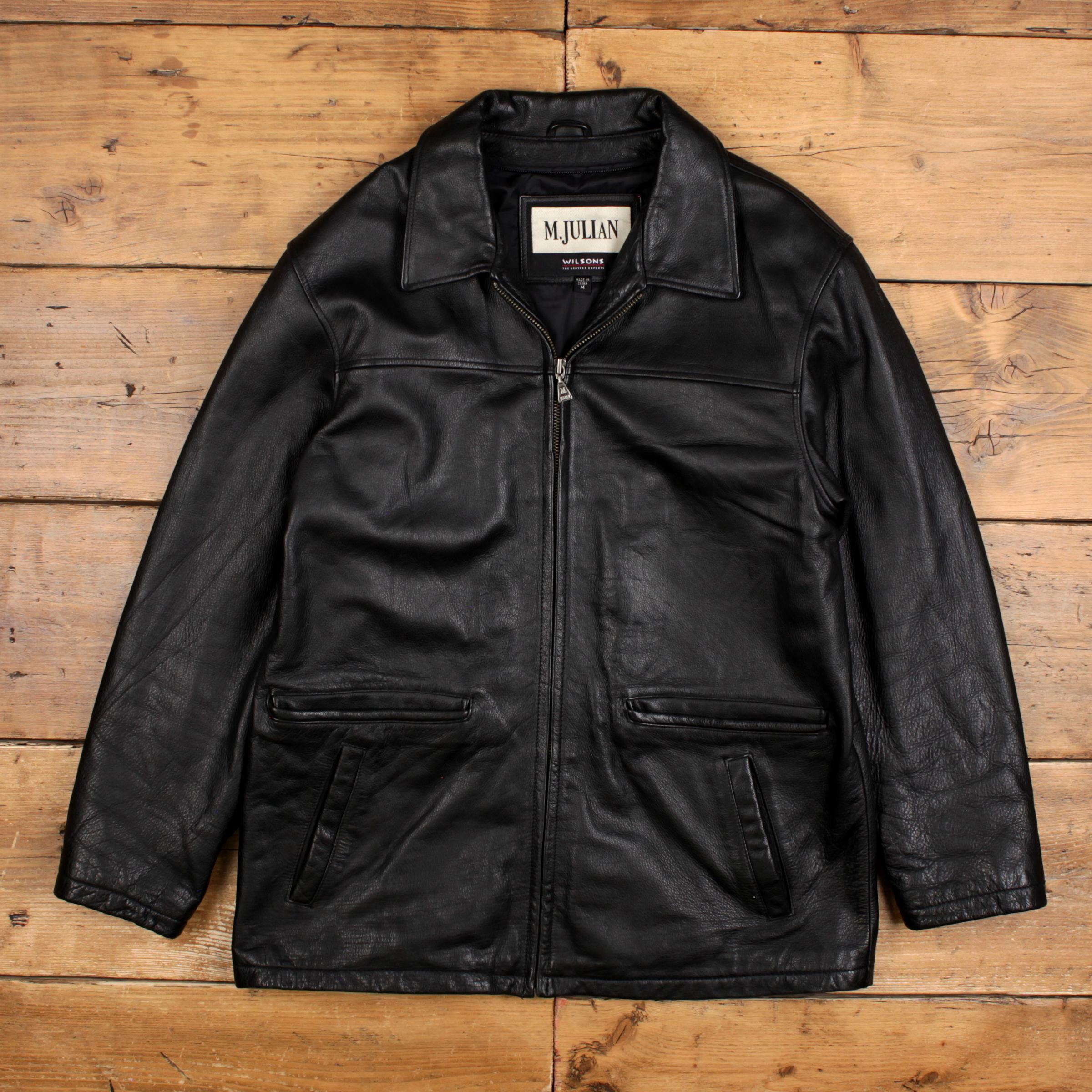 M.Julian レザージャケット 80s 90s ユーロ A-2 ヴィンテージ 美品 90s WILSONS LEATHER M.JULIAN Tバック レザー ジャケット 黒 XL