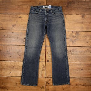 Jeansy damskie Levis 527 34x34 niebieskie, obcisłe, z niskim stanem i rozcięciem typu bootcut