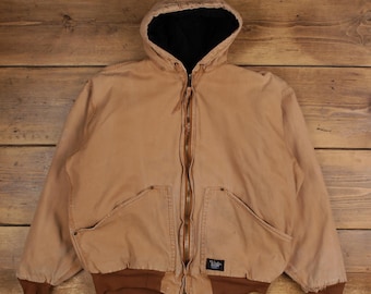 Vintage Walls Workwear Jacket L Mens Brown Hooded Active Blizzard Pruff Canvas
