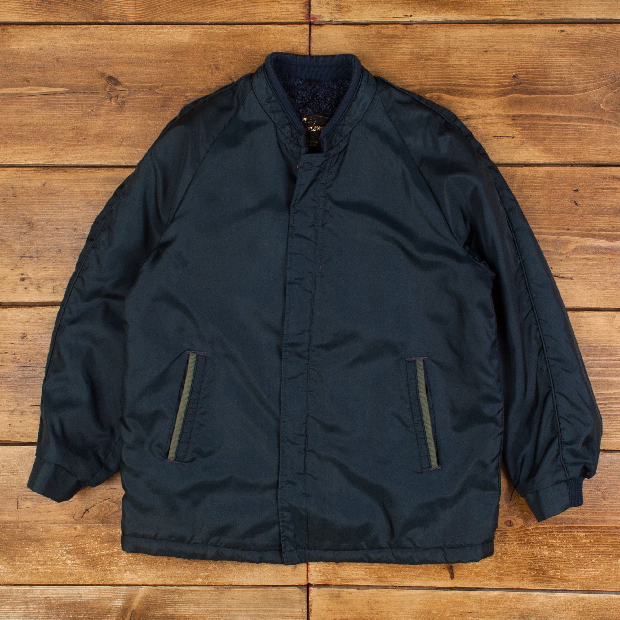 Vintage Sears Windbreaker Jacket L 80s Sportswear Padded Raglan 