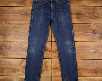 Vintage Levis 505 Jeans 32x34 90s Blue Regular Straight Stonewash Denim